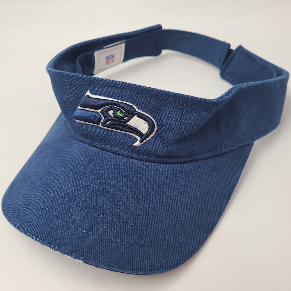 Seattle Seahawks Hat Visor Adjustable Blue NFL Football Logo Casual Outdoors Men